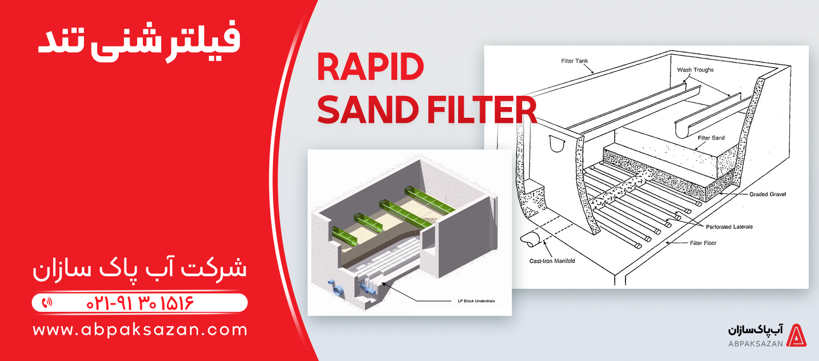 فیلتر شنی تند (Rapid sand filter)